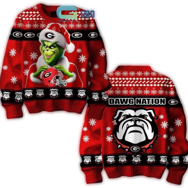 Georgia-Bulldogs-Grinch-Dawg-Nation-Christmas-Ugly-Sweater-1 Georgia Bulldogs Grinch Dawg Nation Christmas Ugly Sweater 1