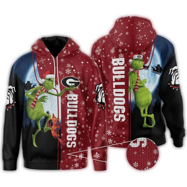 Georgia-Bulldogs-Grinch-Merry-Christmas-AOP-Hoodie-1 Georgia Bulldogs Grinch Merry Christmas AOP Hoodie 1