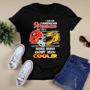 Georgia Bulldogs Hd American Woman Cooler Helmet T Shirt