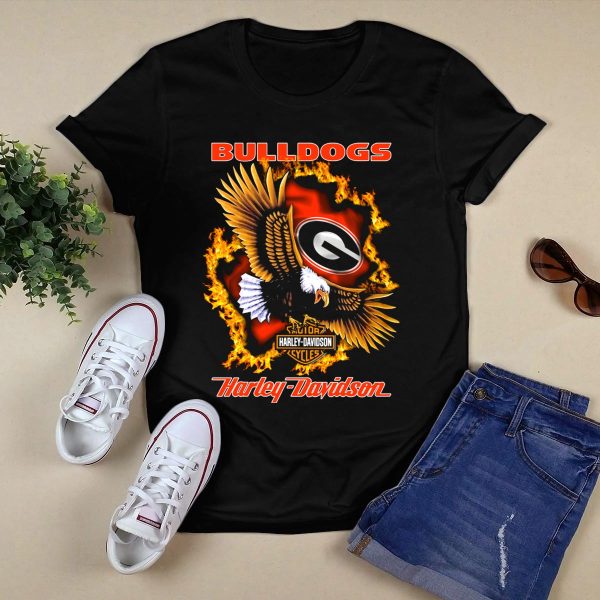 Georgia Bulldogs HD Cycles 0408 Ncaa T Shirt 1