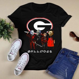 Georgia Bulldogs Halloween Slasher Movie Characters Team T Shirt