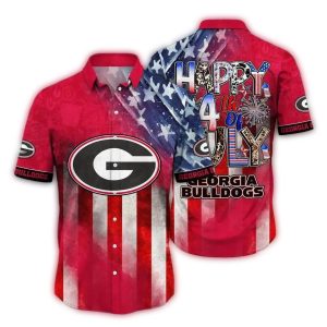 Georgia Bulldogs Happy 4Th Of July Hawaiian Shirt