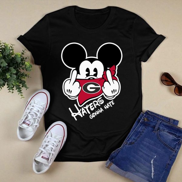 Georgia Bulldogs Haters Gonna Hate Mickey Mouse shirt 1