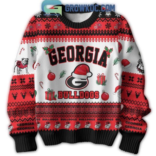 Georgia Bulldogs Have A Georgia Christmas Football Ugly Sweater 1