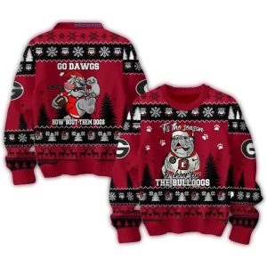 Georgia Bulldogs How About Them Dogs Christmas Go Dawgs Ugly Sweater