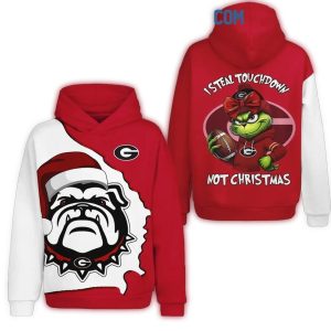 Georgia Bulldogs I Steal Touchdown Not Christmas Grinch Fan All-Over Print Hoodie