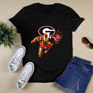 Georgia Bulldogs Iron Man Avengers Crossover T Shirt