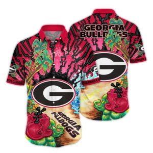 Georgia Bulldogs Landscape Tropical Art Hawaiian Shirt
