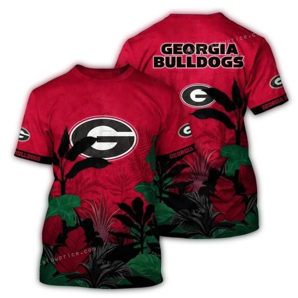 Georgia Bulldogs Landscape Vintage AOP T Shirt 1