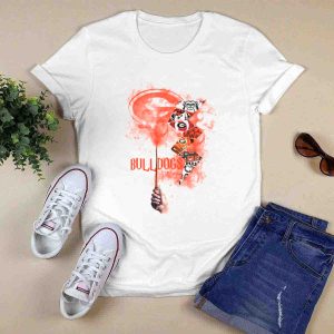 Georgia Bulldogs Logo 60 Dawgs Hand Holding Red Smoke Wand T Shirt
