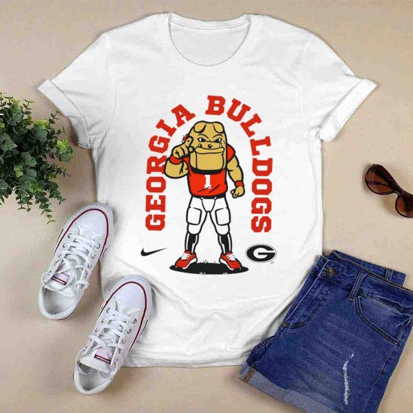 Georgia Bulldogs Mascot Athletic Bulldog T Shirt 0