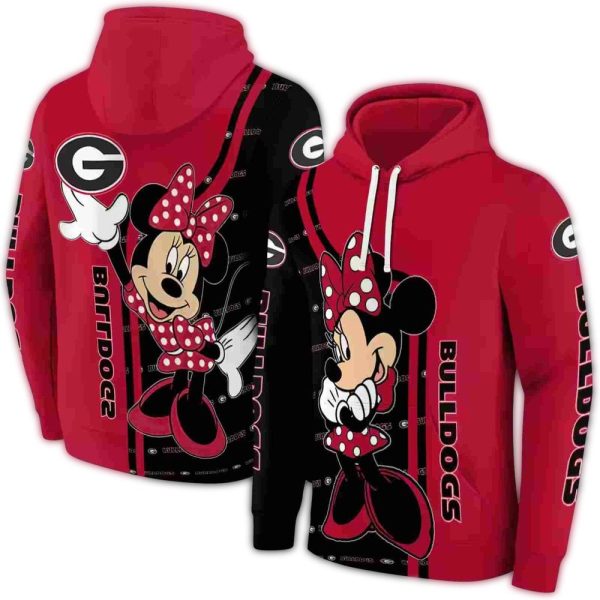 Georgia-Bulldogs-Minnie-Mouse-AOP-Hoodie-1 Georgia Bulldogs Minnie Mouse AOP Hoodie 1