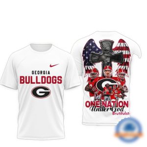 Georgia Bulldogs Ncaa Graphic Player One Nation Under God 3D Shirt