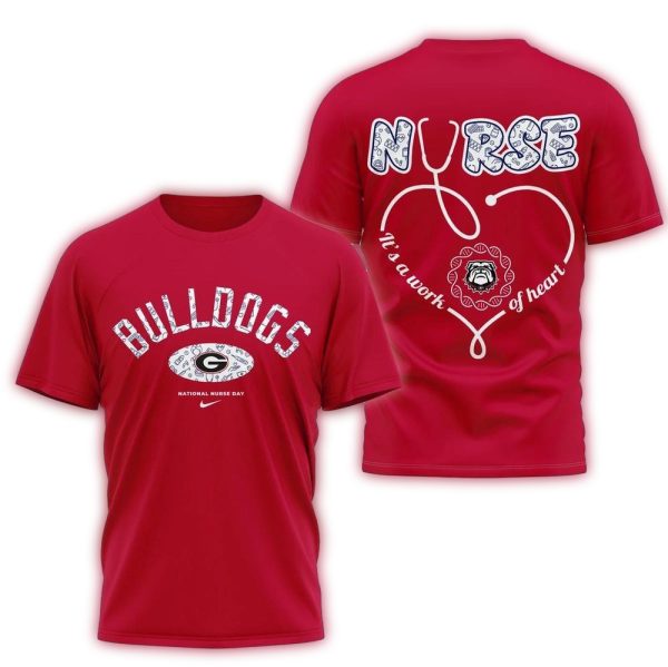 Georgia Bulldogs Nurse Appreciation Day 3D Shirt 1