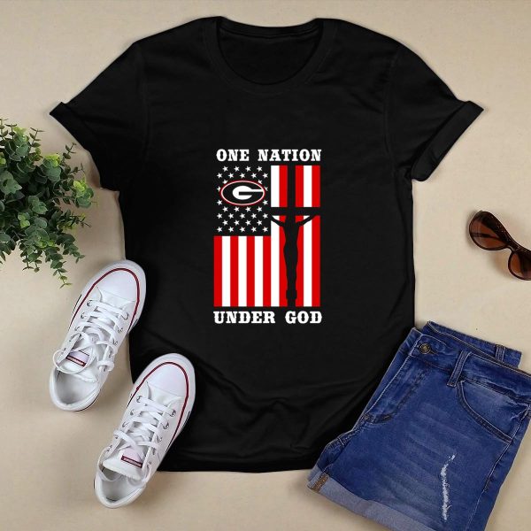 Georgia Bulldogs One Nation Under God t shirt 1
