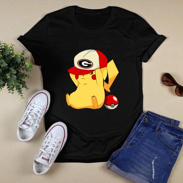 Georgia Bulldogs Pikachu Pokemon funny t shirt 1