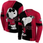 Georgia Bulldogs Playful Snoopy All-Over Print Sweatshirt