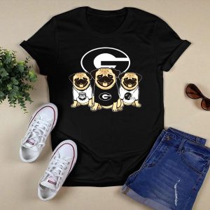 Georgia Bulldogs Pug Dogs Football Fan T Shirt