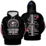Georgia Bulldogs Sec Championship 2024 Champions All-Over Print Hoodie