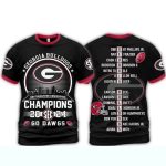 Georgia Bulldogs Sec Championship 2024 Champions All-Over Print T-Shirt