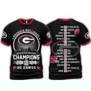 Georgia Bulldogs Sec Championship 2024 Champions All-Over Print T-Shirt