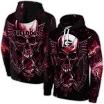 Georgia Bulldogs Skull Artwork All-Over Print Hoodie