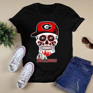 Georgia Bulldogs Skull Cap Funny Bulldogs T Shirt