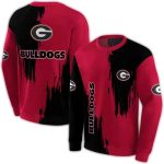 Georgia Bulldogs Splatter Effect All-Over Print Sweatshirt