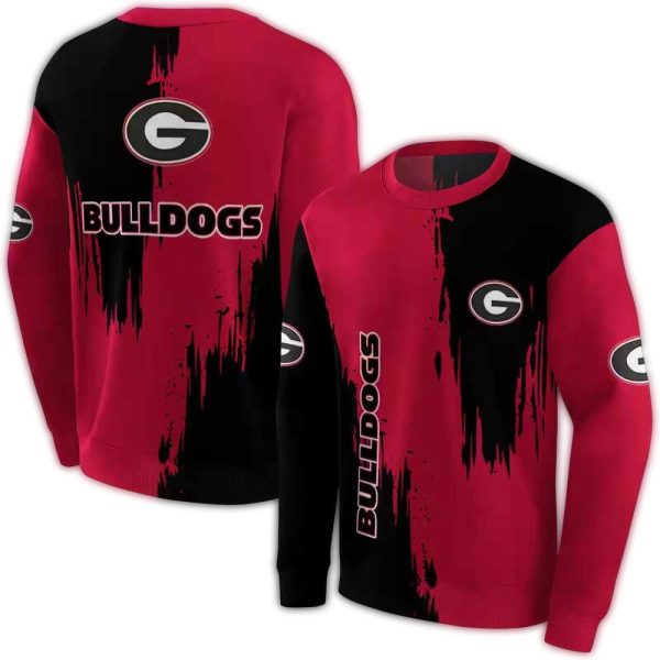 Georgia Bulldogs Splatter Effect AOP Sweatshirt 1