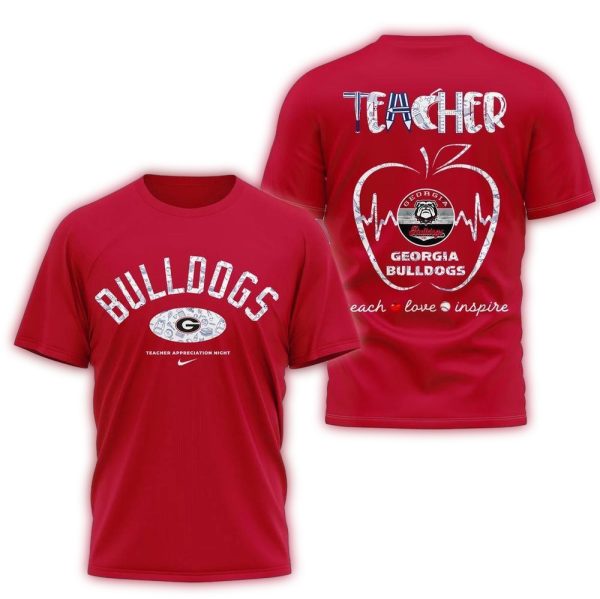 Georgia Bulldogs Teacher Appreciation Night 3D Shirt 1