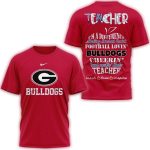 Georgia Bulldogs Teacher Teach Love Inspire All Over Print Shirt