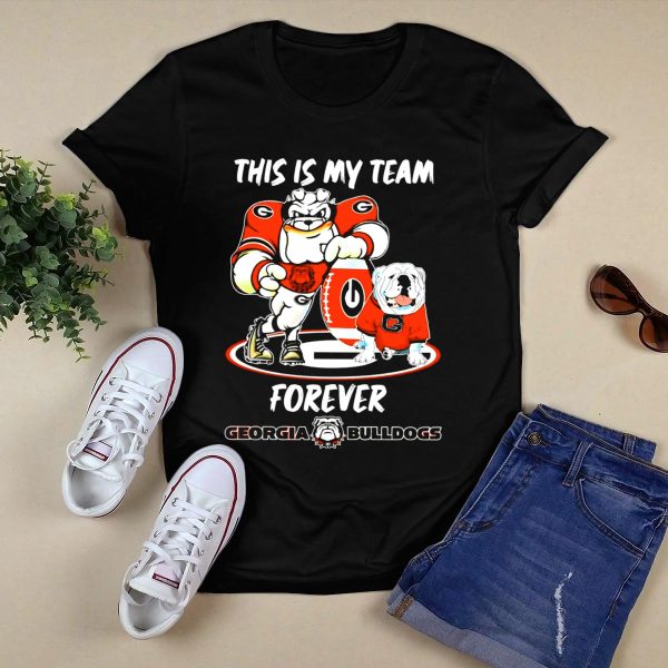 Georgia Bulldogs This Is My Team Forever Mascot Collection T Shirt 1