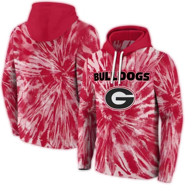 Georgia-Bulldogs-Tie-Dye-Pattern-AOP-Hoodie-1 Georgia Bulldogs Tie Dye Pattern AOP Hoodie 1