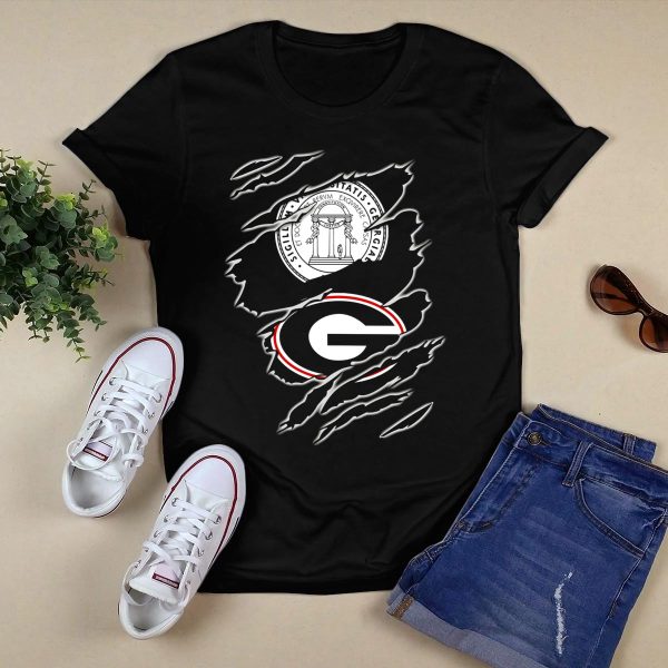 Georgia Bulldogs University Of Georgia Seal T Shirt 1