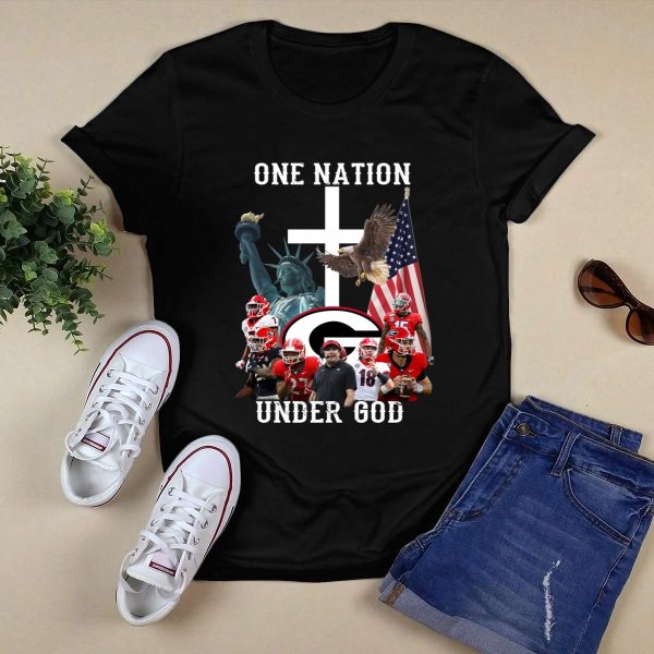 Georgia Bulldogs one nation under god shirt 1