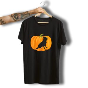 German Shepherd Dog Halloween Pumpkin Women Owners T-Shirt