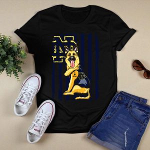 German Shepherd Notre Dame Fighting Irish I Love Mom Tattoo T-Shirt