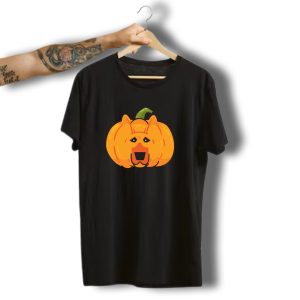 German Shepherd Pumpkin Head Halloween Dog Face T-Shirt