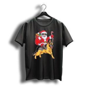 German Shepherd Santa Claus Christmas Fun T-Shirt