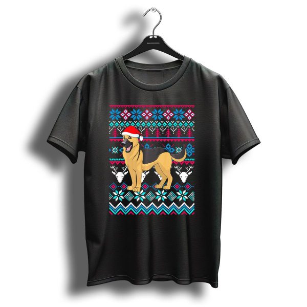 German Shepherd Santa Hat Ugly Christmas Merry T Shirt 1 t shirt 1