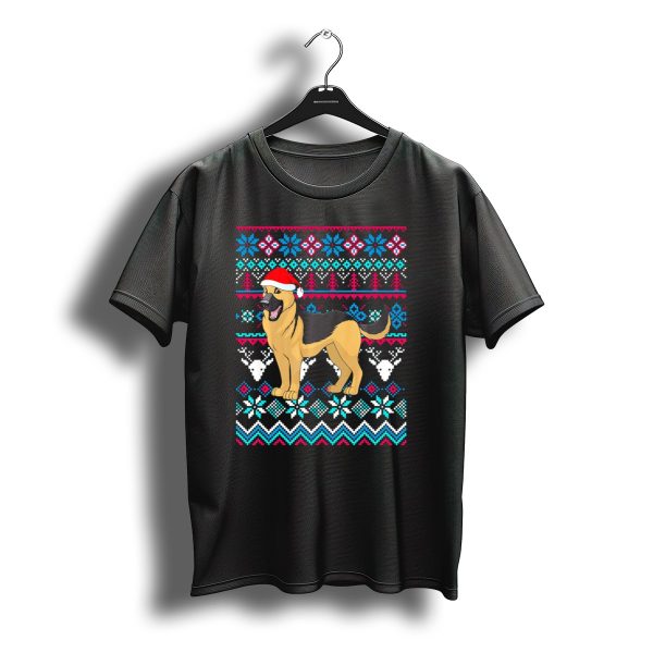 German Shepherd Santa Hat Ugly Christmas Merry T Shirt t shirt 1