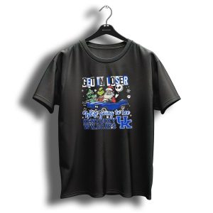 Get In Loser Santa Grinch Jack Skellington Driving Car Kentucky Wildcats Christmas T-Shirt