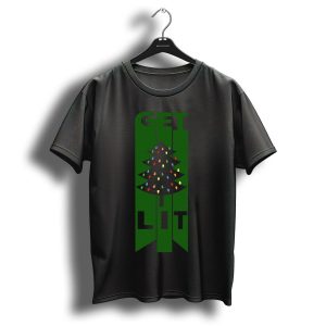 Get Lit Christmas Tree Lights T Shirt