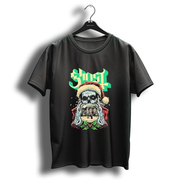 Ghost Christmas Day 2024 Skeleton Snow Globe Santa Hat T Shirt 1 t shirt 1