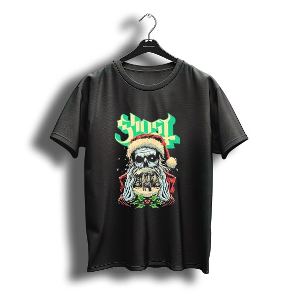 Ghost Christmas Day 2025 Skeleton Snow Globe Santa Hat T Shirt t shirt 1