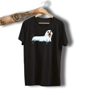 Ghost Dachshund Spooky Wiener Dog Halloween Fun T-Shirt