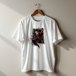 Ghost Face Breaking Through Window Halloween T-Shirt