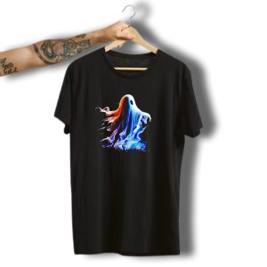 Ghost Halloween Vivid Colorful Abstract Specter T-Shirt