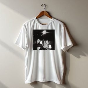 Ghostface And Michael Myers At The Movies Vintage Halloween Scene T-Shirt