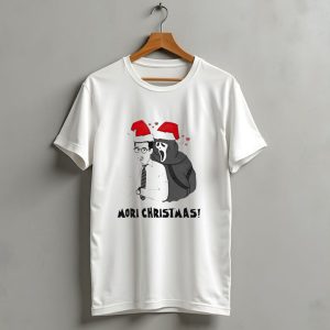 Ghostface Mori Christmas Santa Hats And Hearts T Shirt